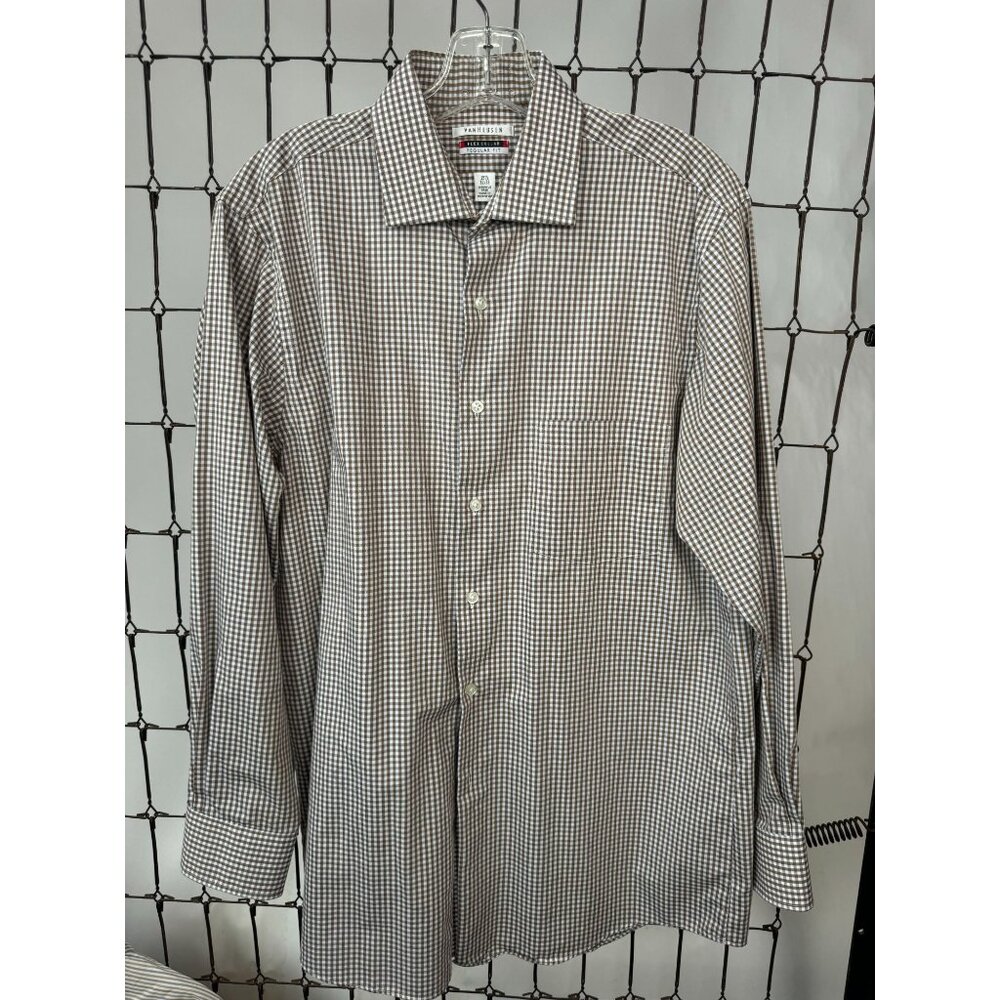 Four Mens Button-Down Dress Shirts Regular Fit Size 15.5 cotton blend Asst Color
